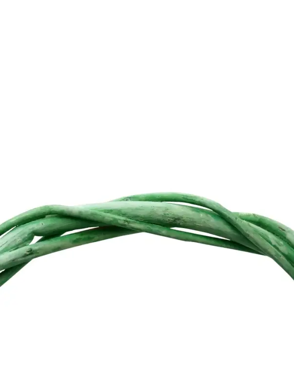 Корзина плетеная ива 28 х 20 х 11 см ручка 14 см, зеленый