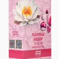 Подарочный набор женский DREAM NATURE SPA CARE лотос + густые и сильные волосы:  гель для душа и шам