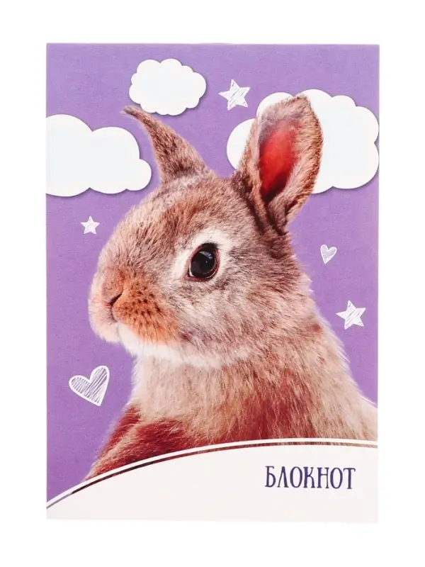 Блокнот А6, 24 листа на скрепке &laquo;Домашние животные&raquo;, обложка мелованный картон, МИКС