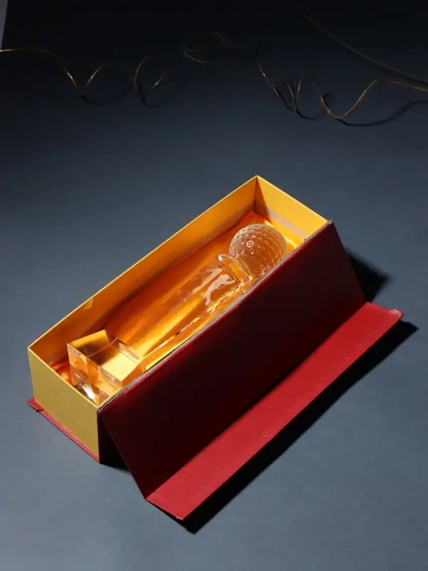 Наградная фигура стела &laquo;Гольф&raquo;, стекло, 25&times;6.5&times;6.5 см