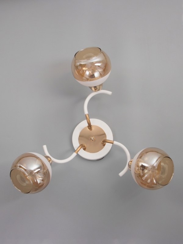 Люстра Люстра "Анден" 3хЕ27 40Вт бело-золотой 51х51х22 см