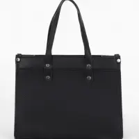 Сумка женская тоут TEXTURA на молнии, с кошельком, 30&times;10&times;24 см, чёрный