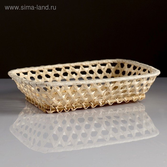 Плошка «Плетёнка», 17×23×5 см, бамбук