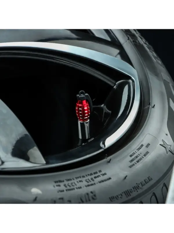 Колпачок на вентиль TORSO, граната, красный, набор 4 шт.