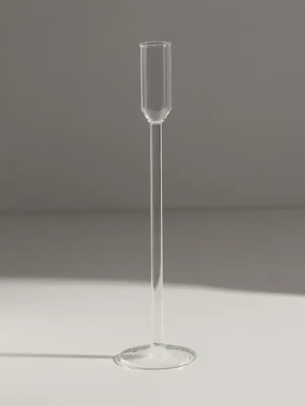 Подсвечник стекло  Подсвечник стекло "Валери" прозрачный d=2 см набор 4 шт 7,2х18 7,2х22 7,2х27  7,2х30 см