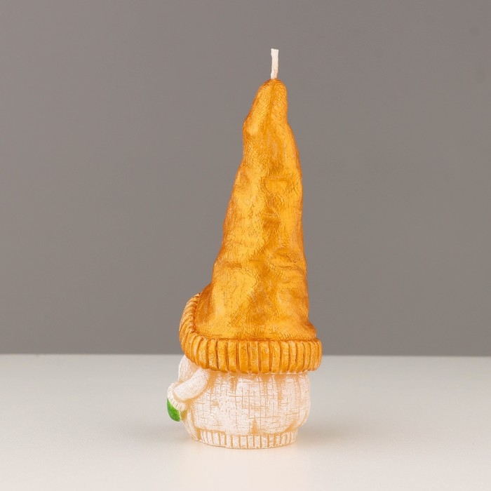 Свеча декоративная "Сказочный гномик", 5,2х5,8х13,2 см, металлик