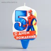 Свеча для торта &laquo;С Днем Рождения&raquo;, цифра 5