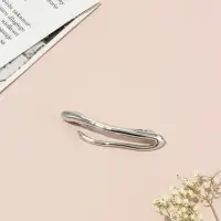 Заколка - автомат для волос QF &laquo;Рокси&raquo; изгиб, 8 см, серебро