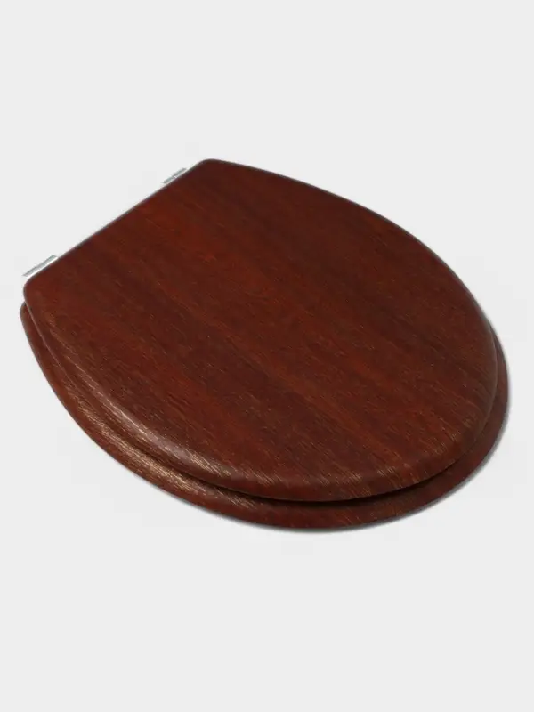 Сиденье для унитаза с крышкой &laquo;Натуральное дерево&raquo;, 45&times;35 см, цвет орех