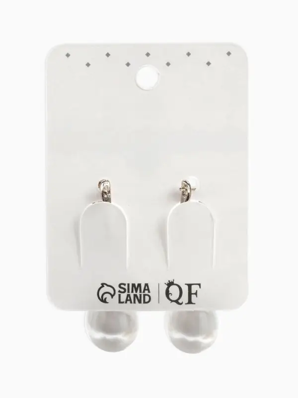 Серьги с жемчугом &laquo;Грейс&raquo;, пухлая капля, белые в золоте