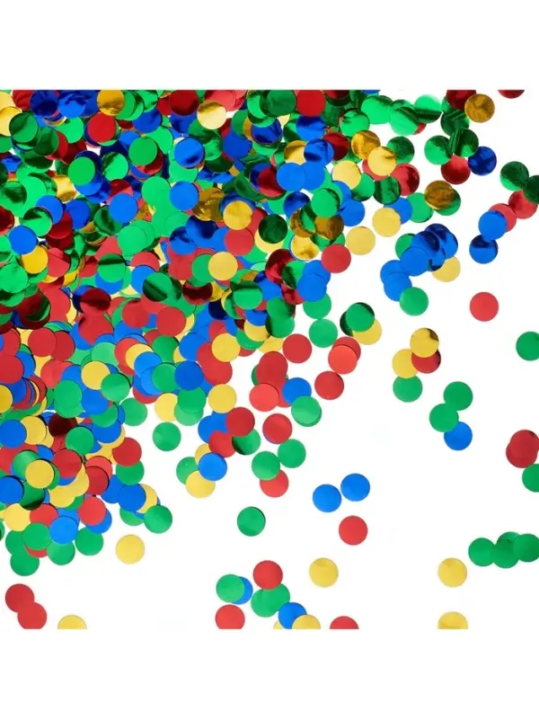 Конфетти «Круг» металлик, 1 см, 50 г, МИКС