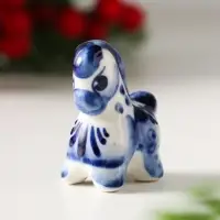 Сувенир Лошадка Кроха, 4х4х2,5 см, гжель