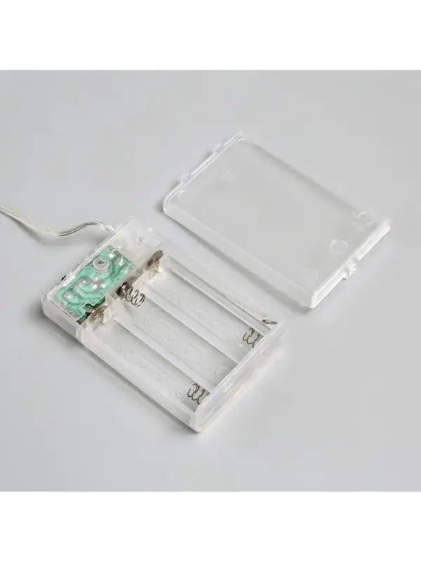 Гирлянда &laquo;Конский хвост&raquo; 10 нитей по 1 м, IP20, серебристая нить, 100 LED, 2 режима, от батареек АА&times;3, свечение мульти