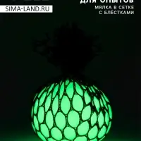 Набор для опытов "Мялка в сетке с фосфором", зеленый, пакет