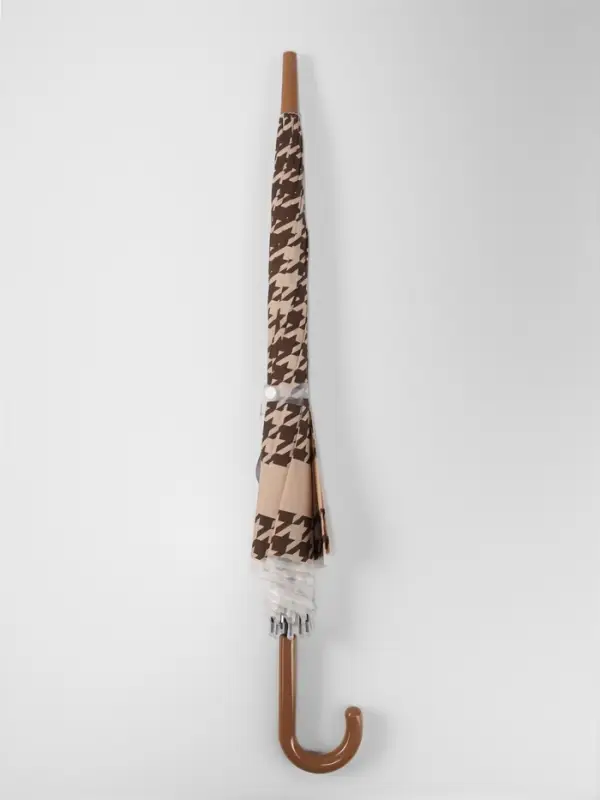 Зонт полуавтоматический &laquo;Лапка&raquo;, 8 спиц, R=46/54 см, d=92 см, бежевый