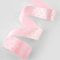 Лента атласная &laquo;Горошек&raquo;, 40 мм, 23&plusmn;1 м, розовая №004