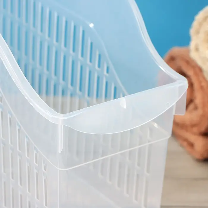 Контейнер для хранения на колёсиках, 6 л, 35.5&times;13&times;20 см, с ручкой, пластик, прозрачный