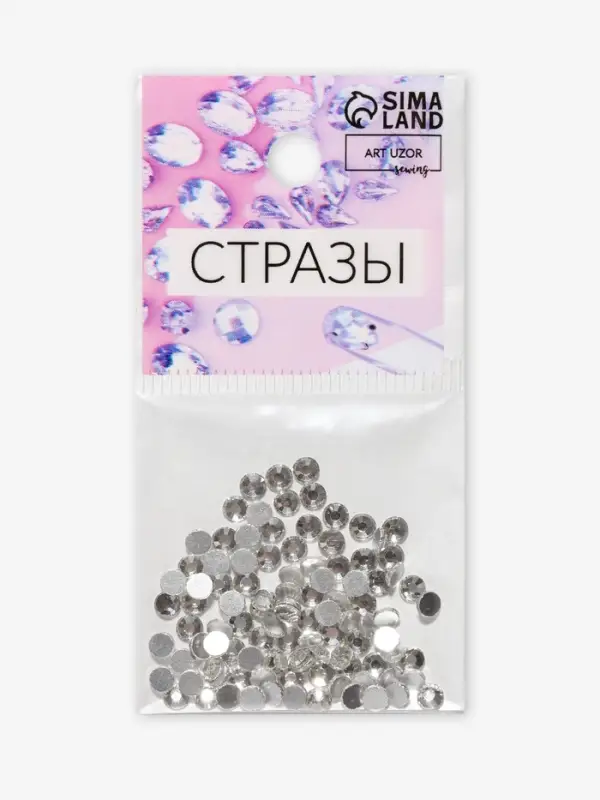 Стразы «Усечённый конус», стеклянные, d=3.2 мм, 100 шт., цвет серебряный Стразы «Усечённый конус», стеклянные, d=3.2 мм, 100 шт., цвет серебряный