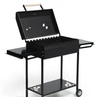Мангал GrilMe MAX, 115&times;35&times;83 см, сталь 2 мм, термометр, 2 полки, колёса