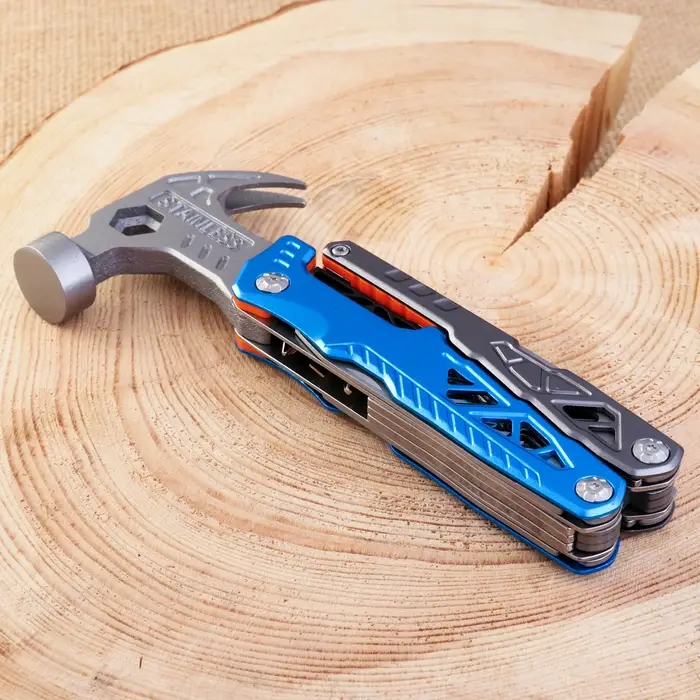Мультитул 13в1 с плоскогубцами и молотком, синий