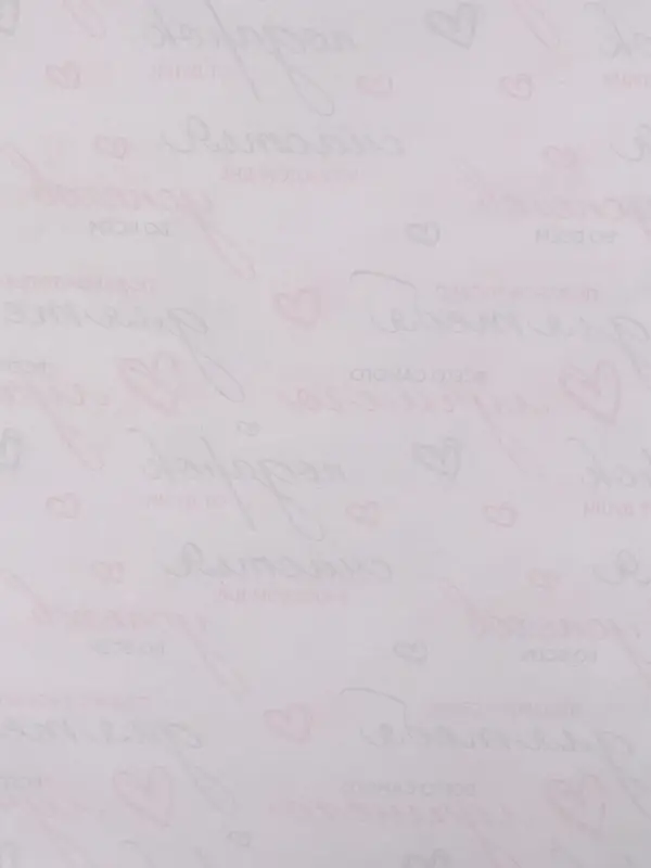 Бумага упаковочная крафт белый "Пожелания", черный/розовый, 0,7 х 10&plusmn; 5% м, 60 гр