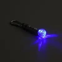 Фонарик - лазер брелок для ключей на карабине &laquo;Шар&raquo;, МИКС