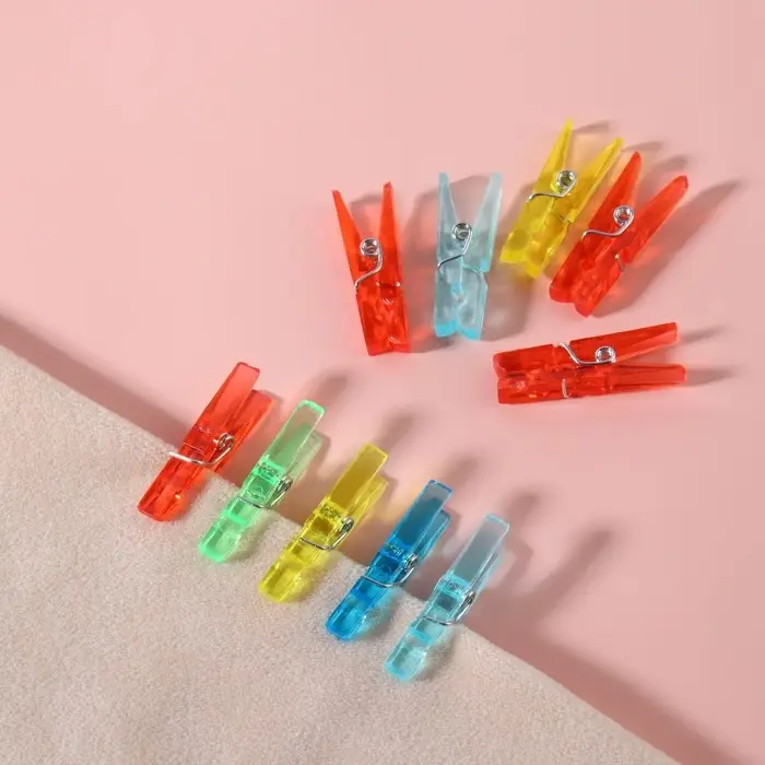 Прищепки для шитья, 3 × 0,5 × 0,3 см, 10 шт, цвет разноцветный Прищепки для шитья, 3 × 0,5 × 0,3 см, 10 шт, цвет разноцветный