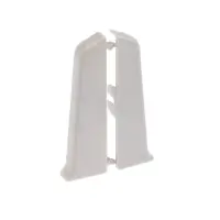 Торцевые заглушки для плинтуса &laquo;Деконика&raquo;, пара, 70 мм, цвет 002 светло-серый