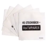 Салфетки бумажные однослойные &laquo;Не стесняйся-вытирайся&raquo;, 24&times;24 см, набор 100 шт.