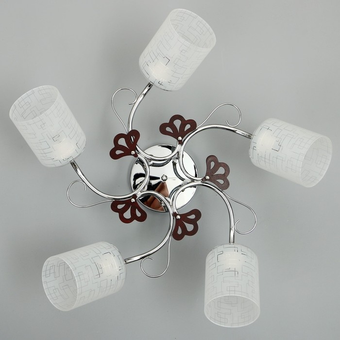 Люстра Люстра "Авиэтта" 5хЕ27 40Вт хром 67х67х26 см BayerLux