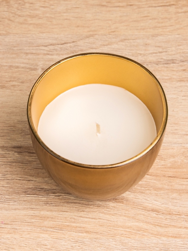 Свеча ароматическая в стеклянном подсвечнике 85 гр, лотус Свеча ароматическая в стеклянном подсвечнике 85 гр, лотус