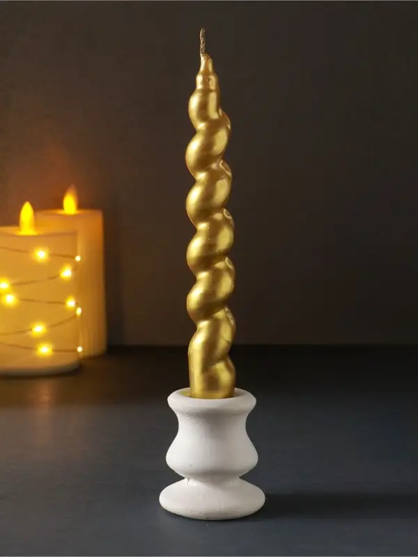 Свеча витая Luxury, 25&times;180 мм, лакированная, золото