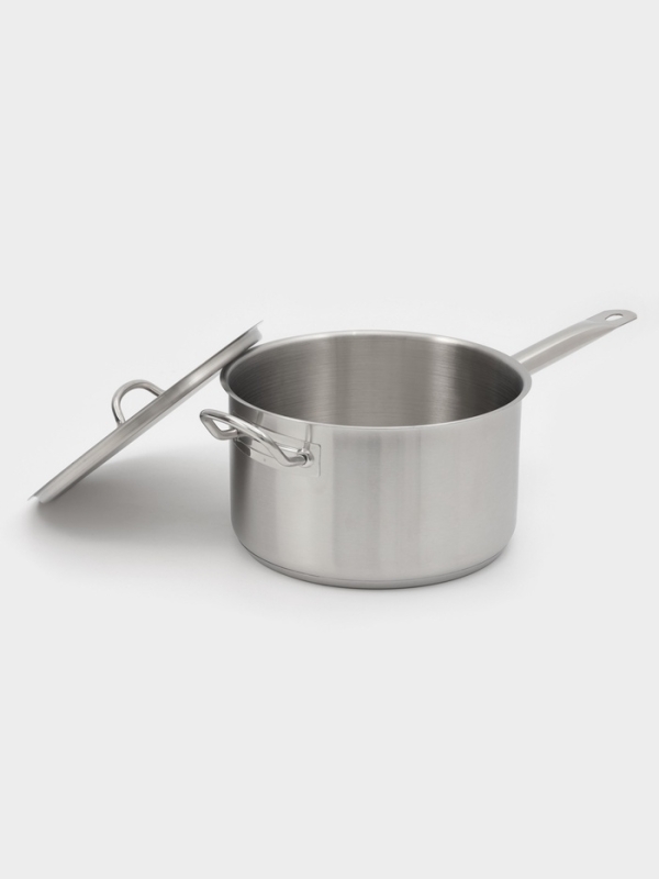 Ковш 6,3 л, d=24, h=14 см, с крышкой, толщина стенки 0,8 мм, индукция, две ручки Ковш 6,3 л, d=24, h=14 см, с крышкой, толщина стенки 0,8 мм, индукция, две ручки