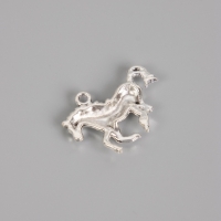 Декор для творчества металл "Скачущий конь" серебро набор 10 шт 2,2х2,9х0,4 см