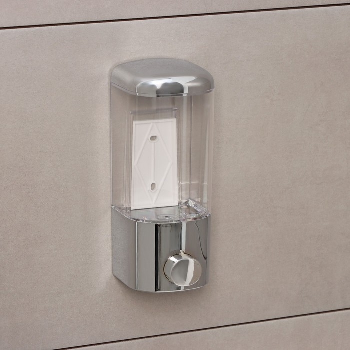 Диспенсер механический для антисептика и жидкого мыла, 500 мл, цвет серебристый Диспенсер механический для антисептика и жидкого мыла, 500 мл, цвет серебристый