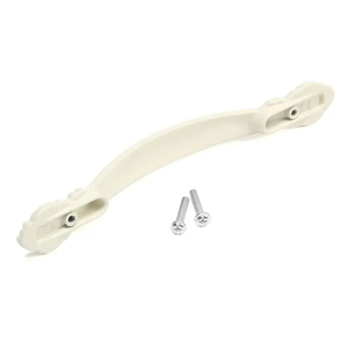 Ручка-скоба мебельная РС201, м/о 128 мм, белая, с золотой вставкой