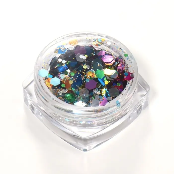 Блёстки для декора, крупные/средние/мелкие, разноцветные
