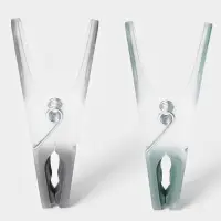 Набор прищепок бельевых Доляна, 20 шт., пластик, 8.4&times;1.6 см, серо-зелёный