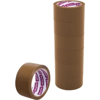 Клейкая лента упаковочная ATTACHE 50мм х 66м 50мкм коричневая (6 шт/уп)