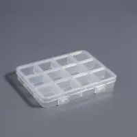 Органайзер для хранения мелочей, 12 ячеек, 11&times;8.5&times;1.5 см, прозрачный
