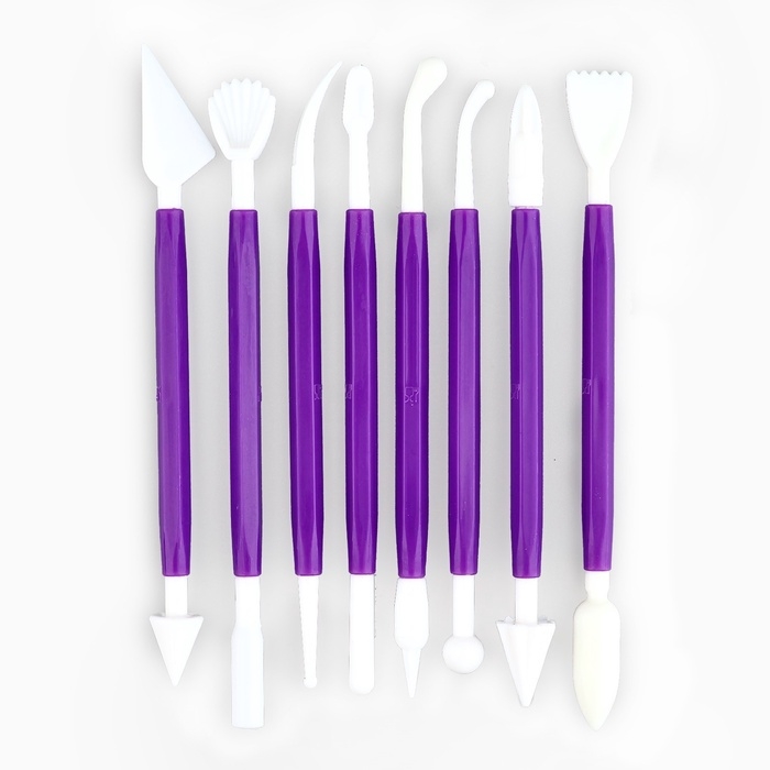 Набор стеков для лепки 8 шт, пластик ТМ Буки Бяки Набор стеков для лепки 8 шт, пластик ТМ Буки Бяки