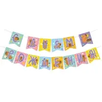 Гирлянда "Флажки, Капибары, С Днем Рождения!"  240 см.