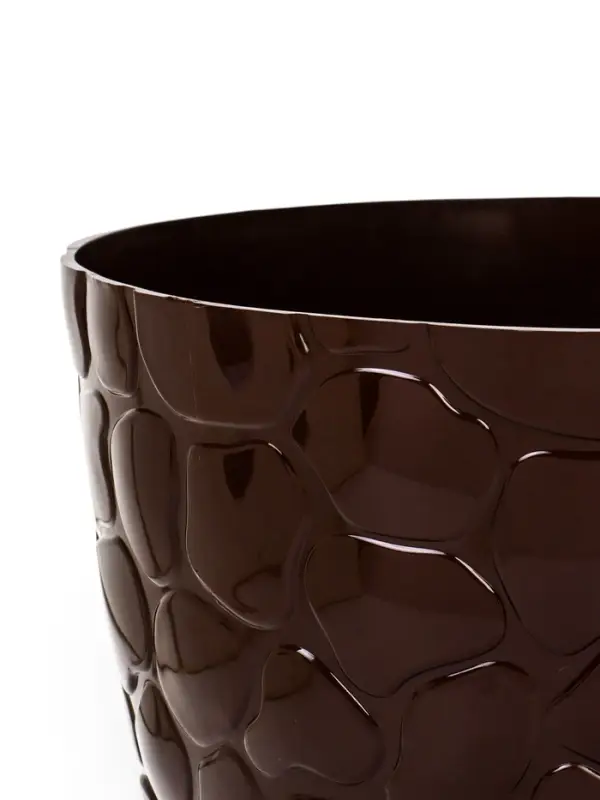 Горшок для цветов с поддоном &laquo;Камешки&raquo;, 5 л, пластик, шоколадный