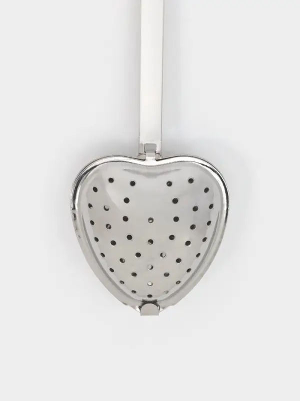 Ситечко для чая Доляна &laquo;Сердце&raquo;, 14.5&times;4 см, нержавеющая сталь, серебристое