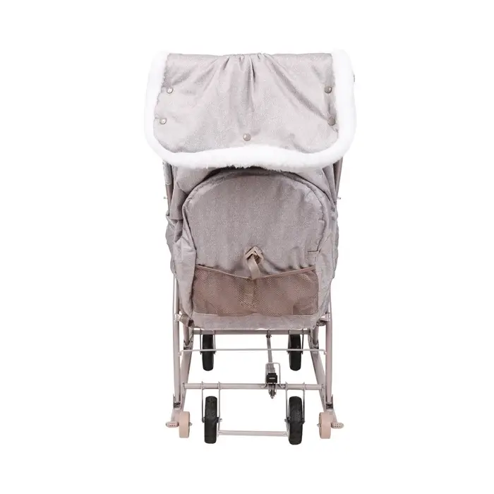 Санки - коляска «Наши детки 6», чехол для ног, муфта, сумка, бежевый Санки - коляска «Наши детки 6», чехол для ног, муфта, сумка, бежевый