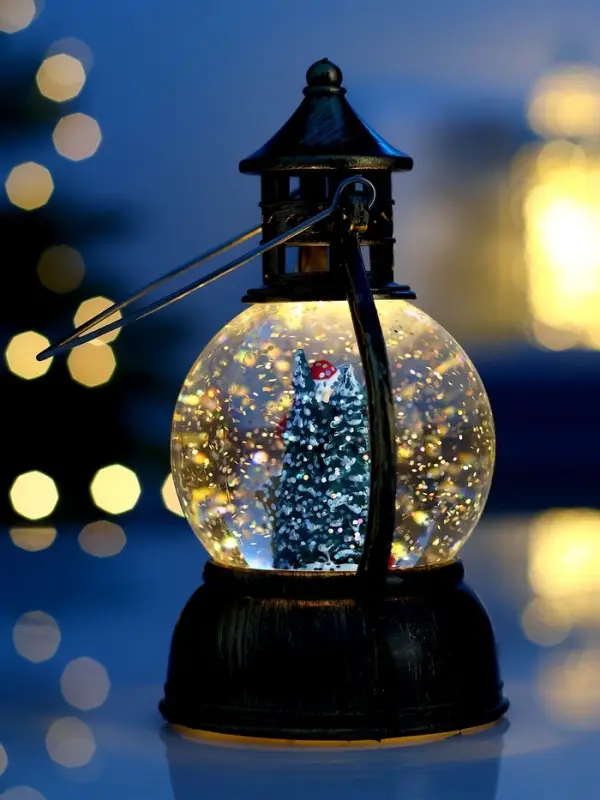 Фигура светодиодная фонарь  Фигура светодиодная фонарь "Дед мороз у елки", 19х11х9,5 см, AAAx3, Т/БЕЛЫЙ