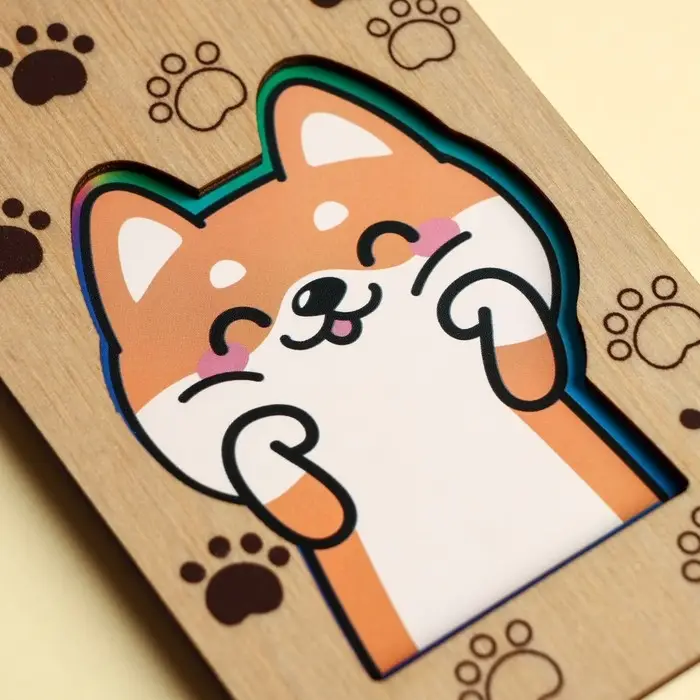 Конверт деревянный резной &laquo;Поздравляю&raquo;, пес, 16,5 х 8 см