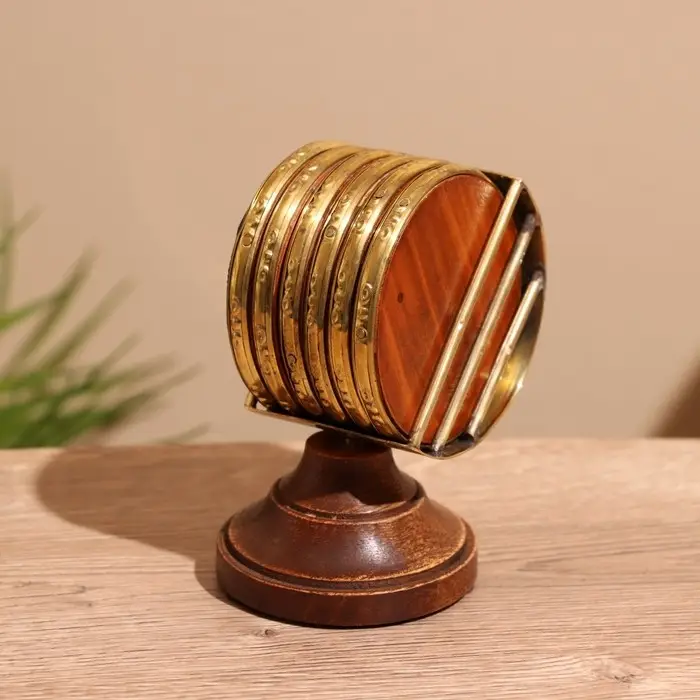 Подставки под горячее, 6 шт., 7&times;6&times;10.5 см, дерево шишам