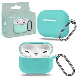 Чехол для AirPods 3 с карабином №17 Sky Blue