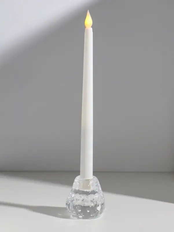 Подсвечник стекло на 1 свечу "Бутон. Лёд" прозрачный d=3,5 см 6х6х6 см